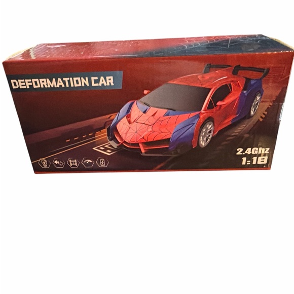 Other - New Spider-Man Transforming RC Car 1:18 Scale - Robot Deformation Car 2.4GHz
